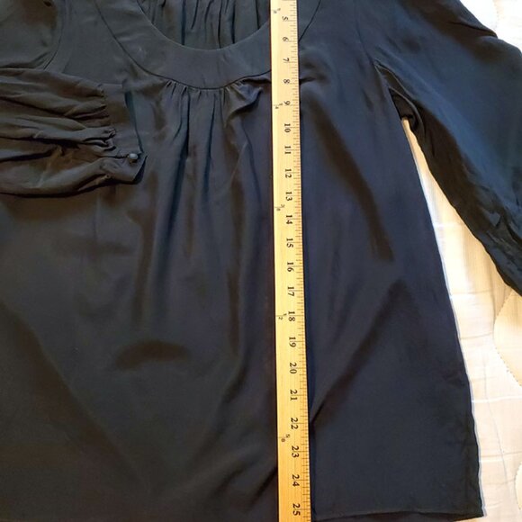 Tibi black silk l/s top size 6 - Picture 5 of 6